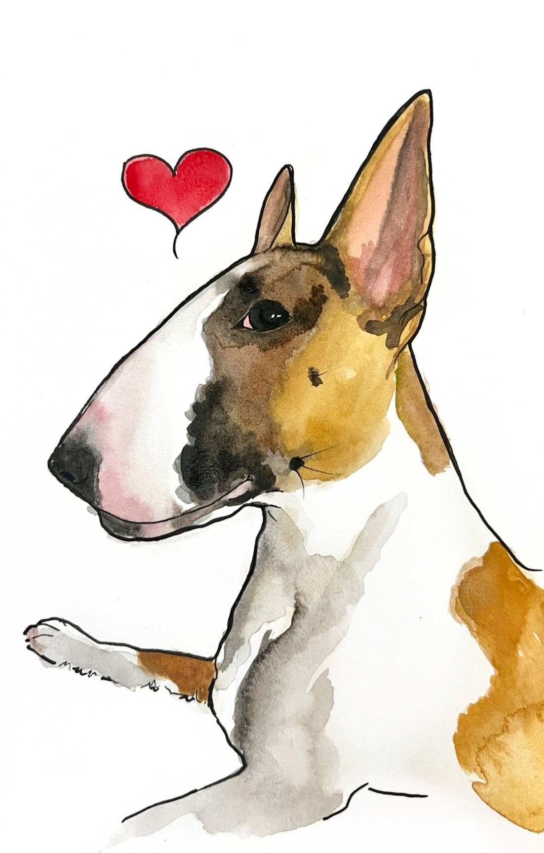 Single Watercolor Pet Portrait