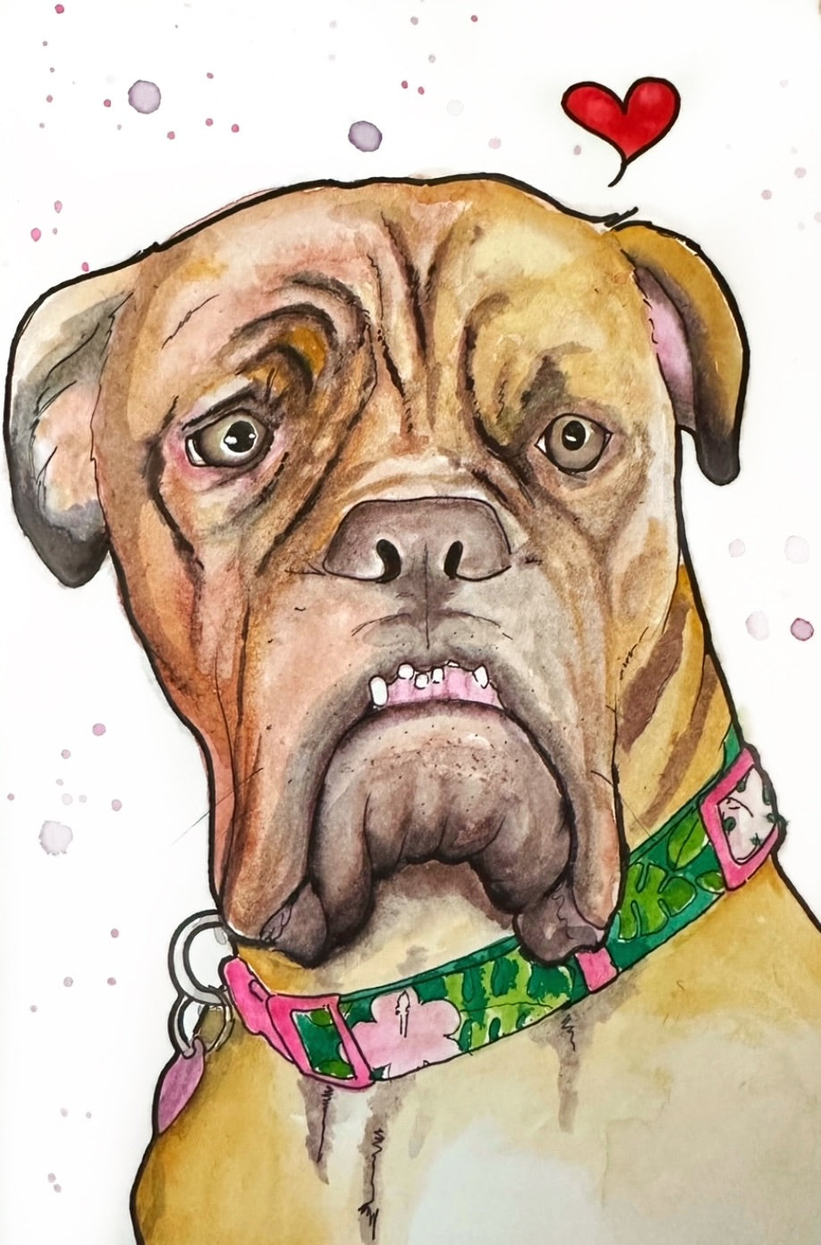 Single Watercolor Pet Portrait